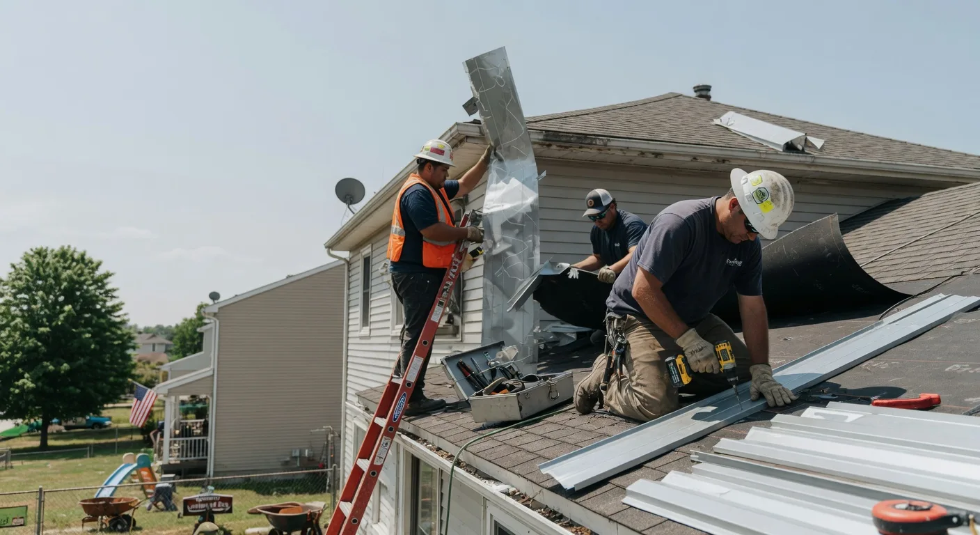 Storm Damage Metal Roof Repair in James City, PA